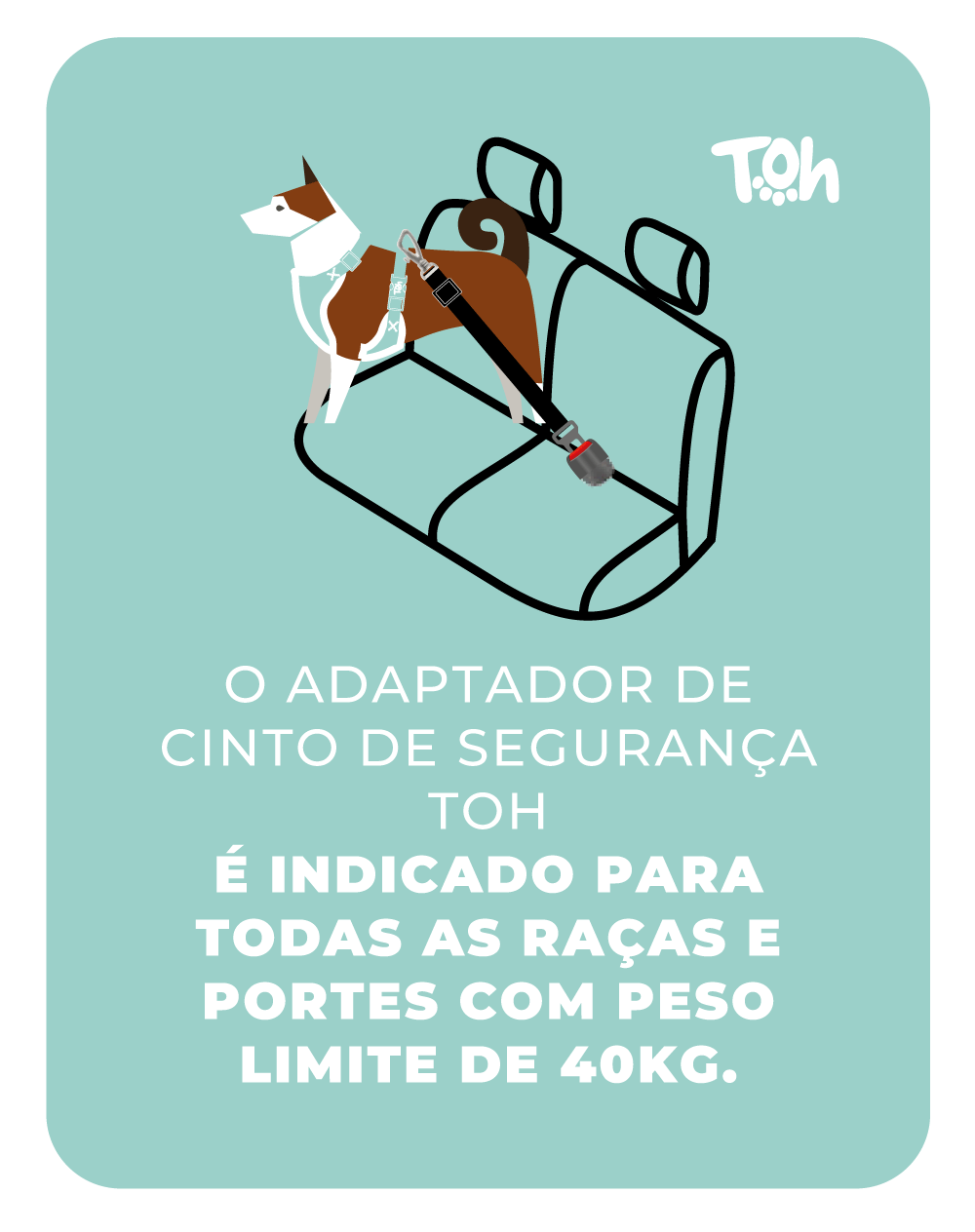Adaptador de Cinto de Segurança Azul