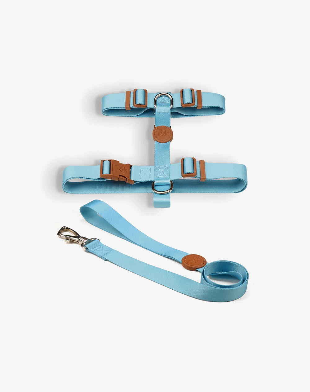 KIT VIAGEM - Conjunto Peitoral H e Guia + Adaptador de cinto Azul