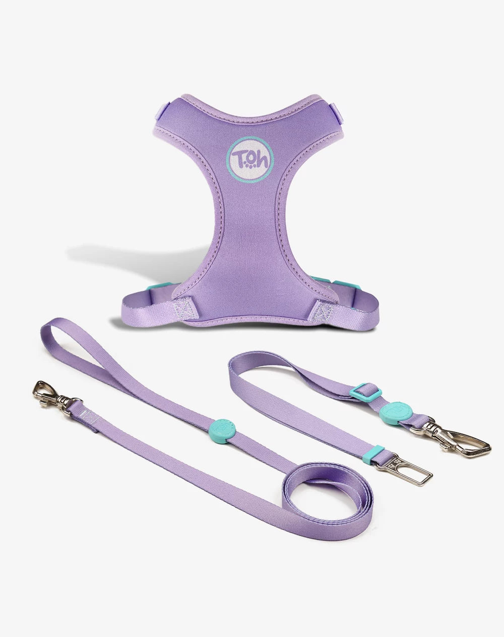 KIT VIAGEM - Peitoral Neocomfy e Guia para Gatos + Adaptador de Cinto Lilás