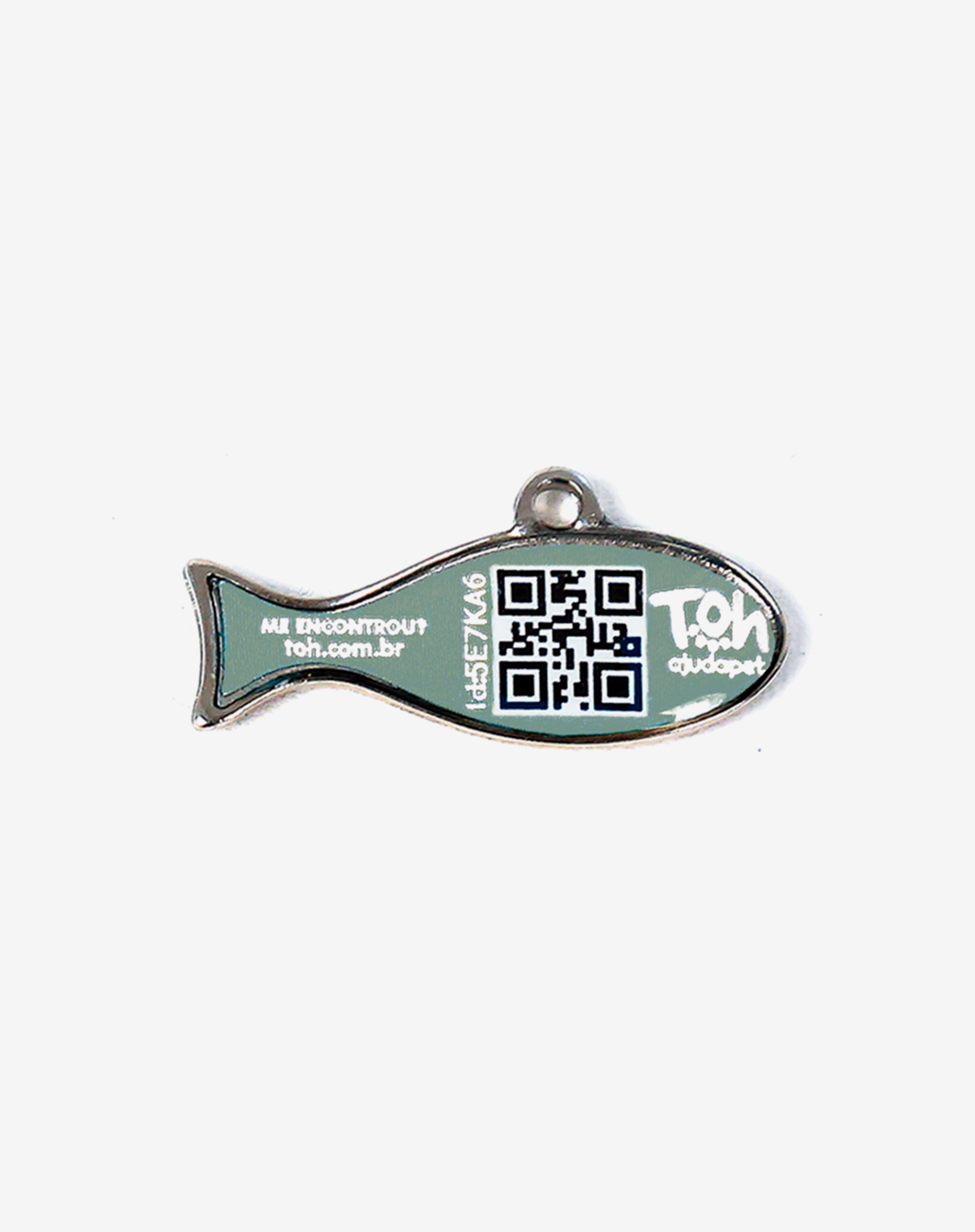 Pingente Peixe QR Code Alga