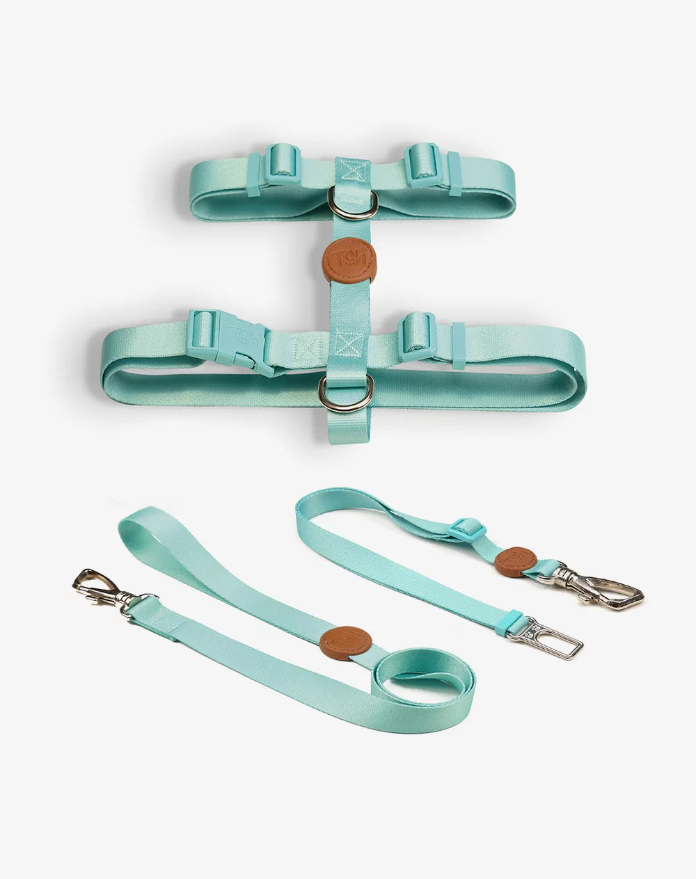 KIT VIAGEM - Conjunto Peitoral H e Guia + Adaptador de cinto Maresia