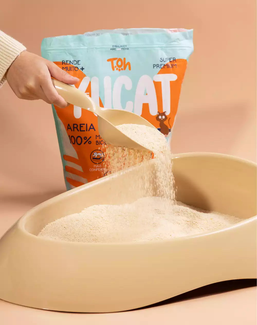 Kit 2 Areias Yucat Higiênicas Para Gatos - Mandioca Biodegradável 4Kg