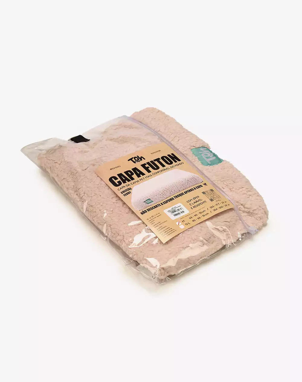 Capa Futon Coleção Teddy Nude(Rosa Bebê)