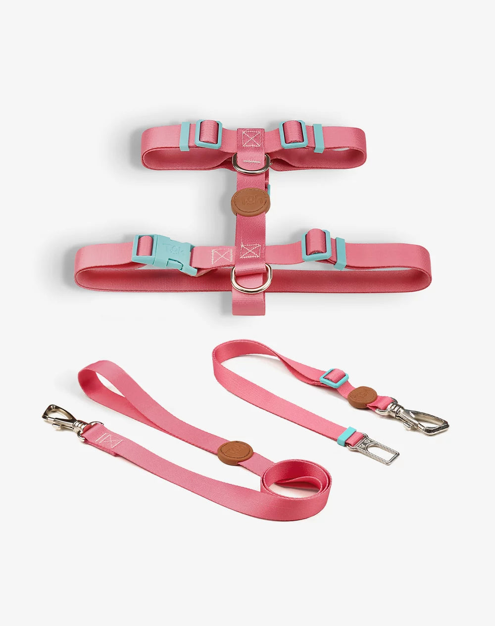 KIT VIAGEM - Conjunto Peitoral H e Guia + Adaptador de cinto Fiji