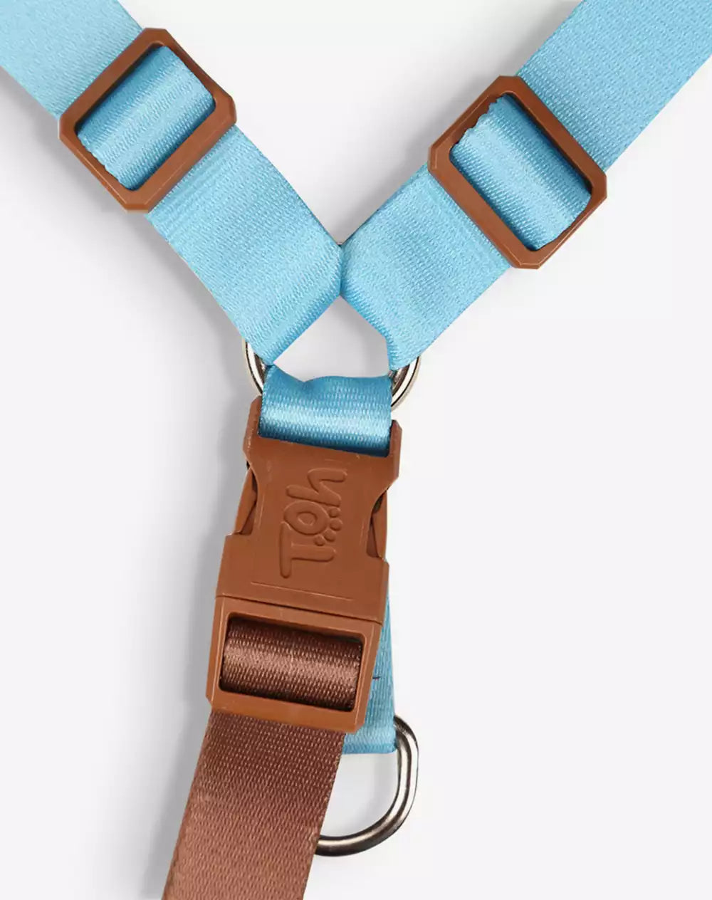 Conjunto Peitoral Antipuxão e Guia Azul