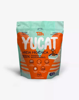 Areia Yucat Higiênica Para Gatos - Mandioca Biodegradável 4Kg