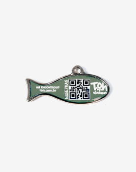 Pingente Peixe QR Code Florest