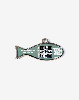 Pingente Peixe QR Code Alga