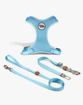 KIT VIAGEM - Peitoral Neocomfy e Guia para Gatos + Adaptador de Cinto Azul